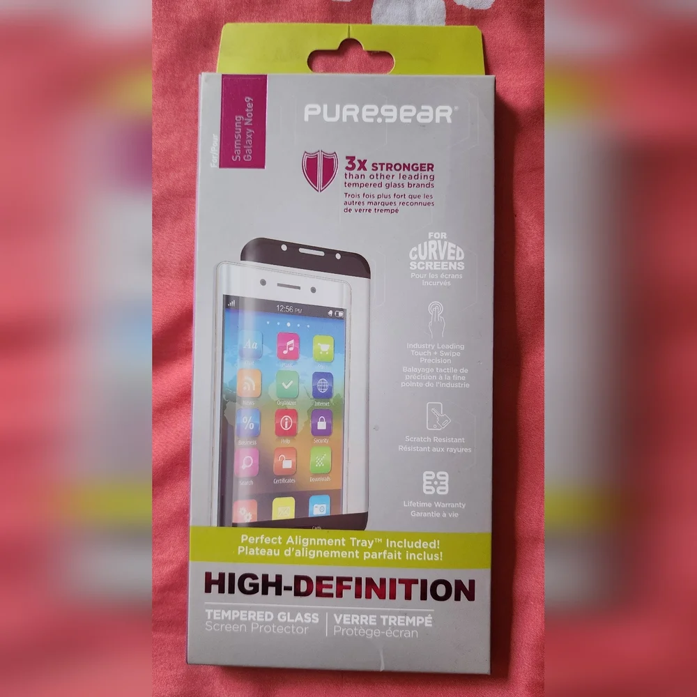 Samsung PureGear Tempered Glass Screen Protector - Black